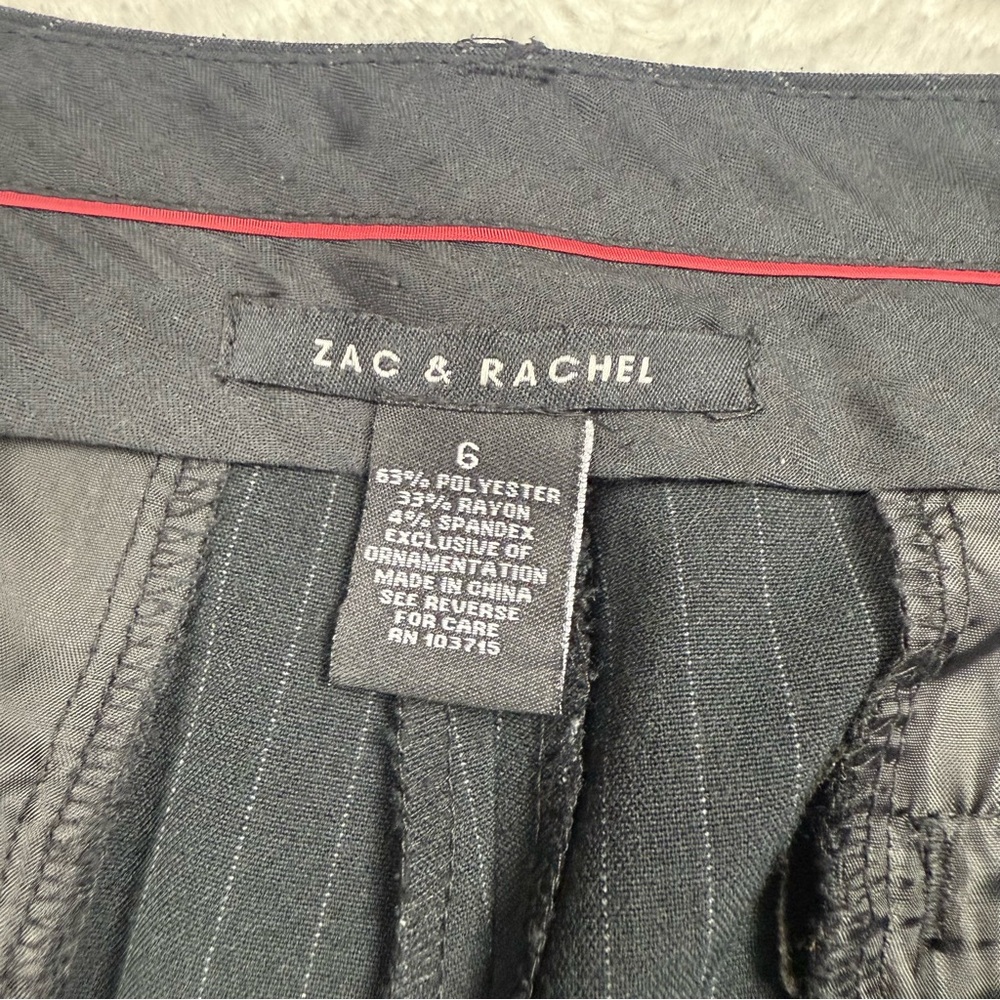 Zac & Rachel Women's Black Pinstripe Trousers - Picture 3 of 7